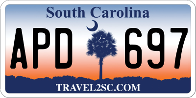 SC license plate APD697