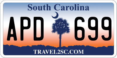 SC license plate APD699