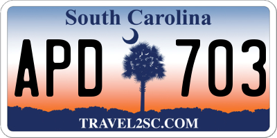 SC license plate APD703