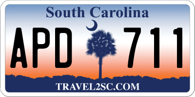SC license plate APD711