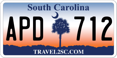 SC license plate APD712