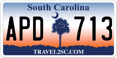 SC license plate APD713