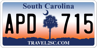 SC license plate APD715