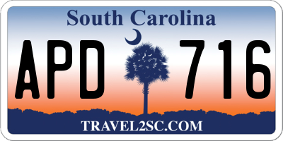 SC license plate APD716
