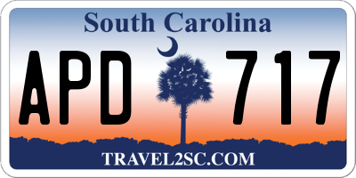 SC license plate APD717