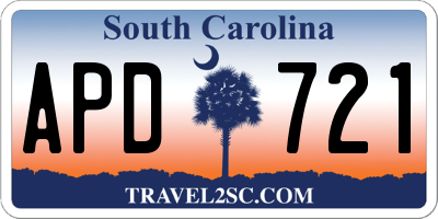 SC license plate APD721