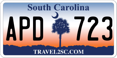 SC license plate APD723