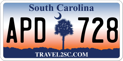 SC license plate APD728
