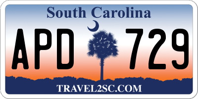 SC license plate APD729