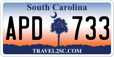 SC license plate APD733