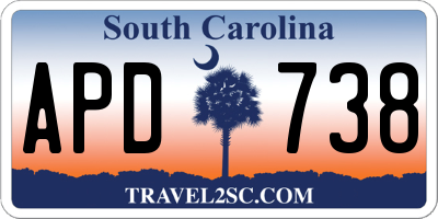 SC license plate APD738