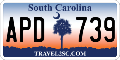 SC license plate APD739