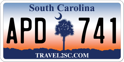 SC license plate APD741