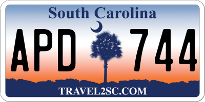 SC license plate APD744