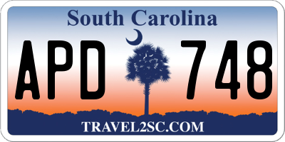 SC license plate APD748