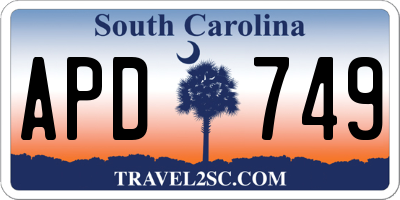 SC license plate APD749