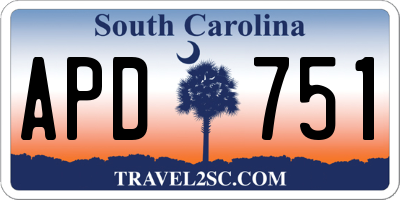 SC license plate APD751