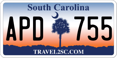 SC license plate APD755