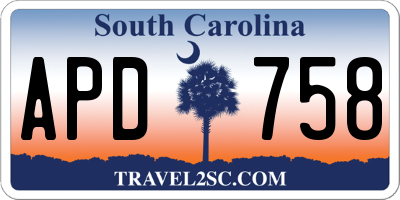 SC license plate APD758