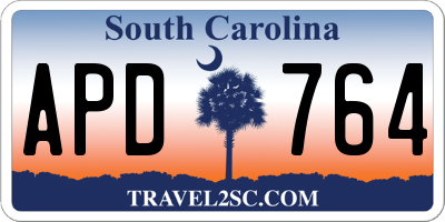 SC license plate APD764