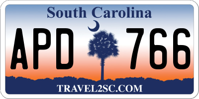 SC license plate APD766