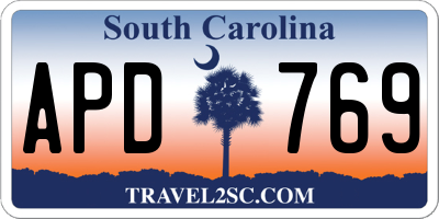 SC license plate APD769
