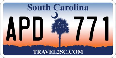 SC license plate APD771