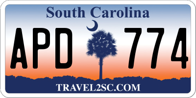 SC license plate APD774