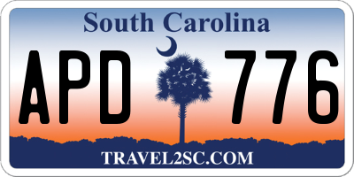 SC license plate APD776