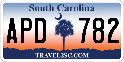 SC license plate APD782