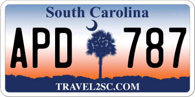 SC license plate APD787
