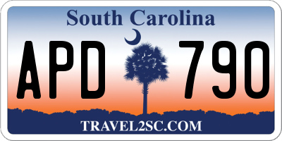 SC license plate APD790