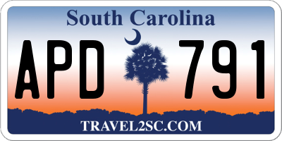 SC license plate APD791