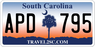 SC license plate APD795