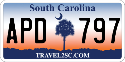 SC license plate APD797