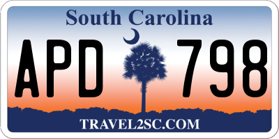 SC license plate APD798
