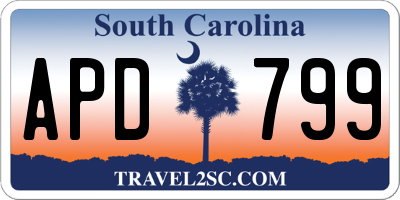SC license plate APD799