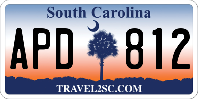 SC license plate APD812