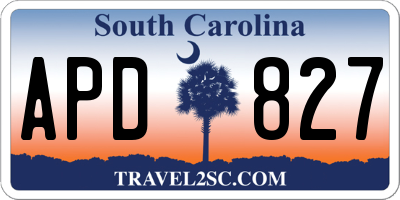 SC license plate APD827