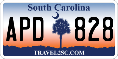 SC license plate APD828