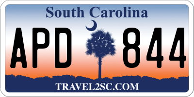 SC license plate APD844