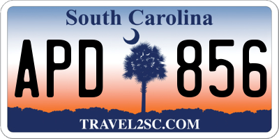 SC license plate APD856