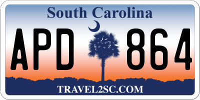 SC license plate APD864