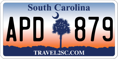 SC license plate APD879
