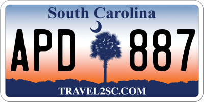 SC license plate APD887