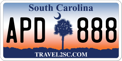 SC license plate APD888