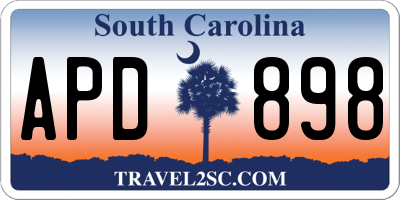 SC license plate APD898