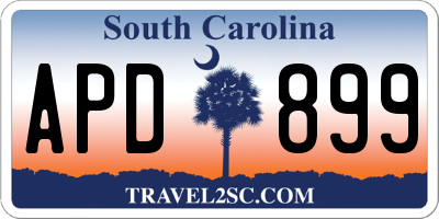 SC license plate APD899
