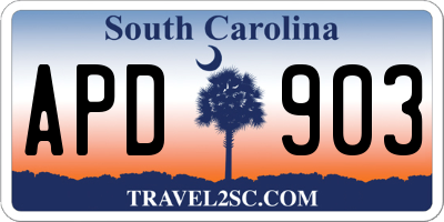 SC license plate APD903