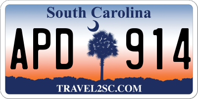 SC license plate APD914
